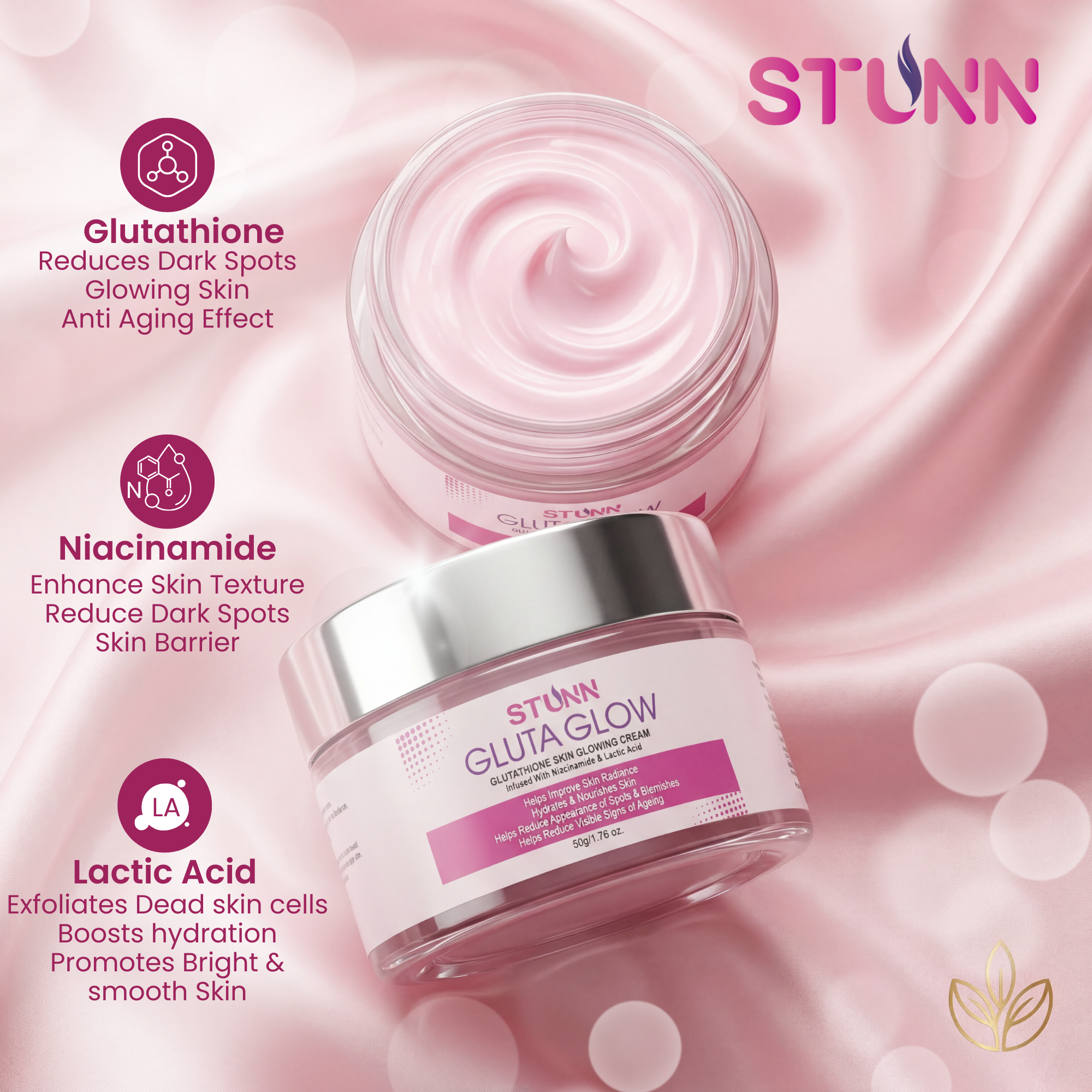 STUNN Gluta Glow Glutathione Skin Glowing Cream