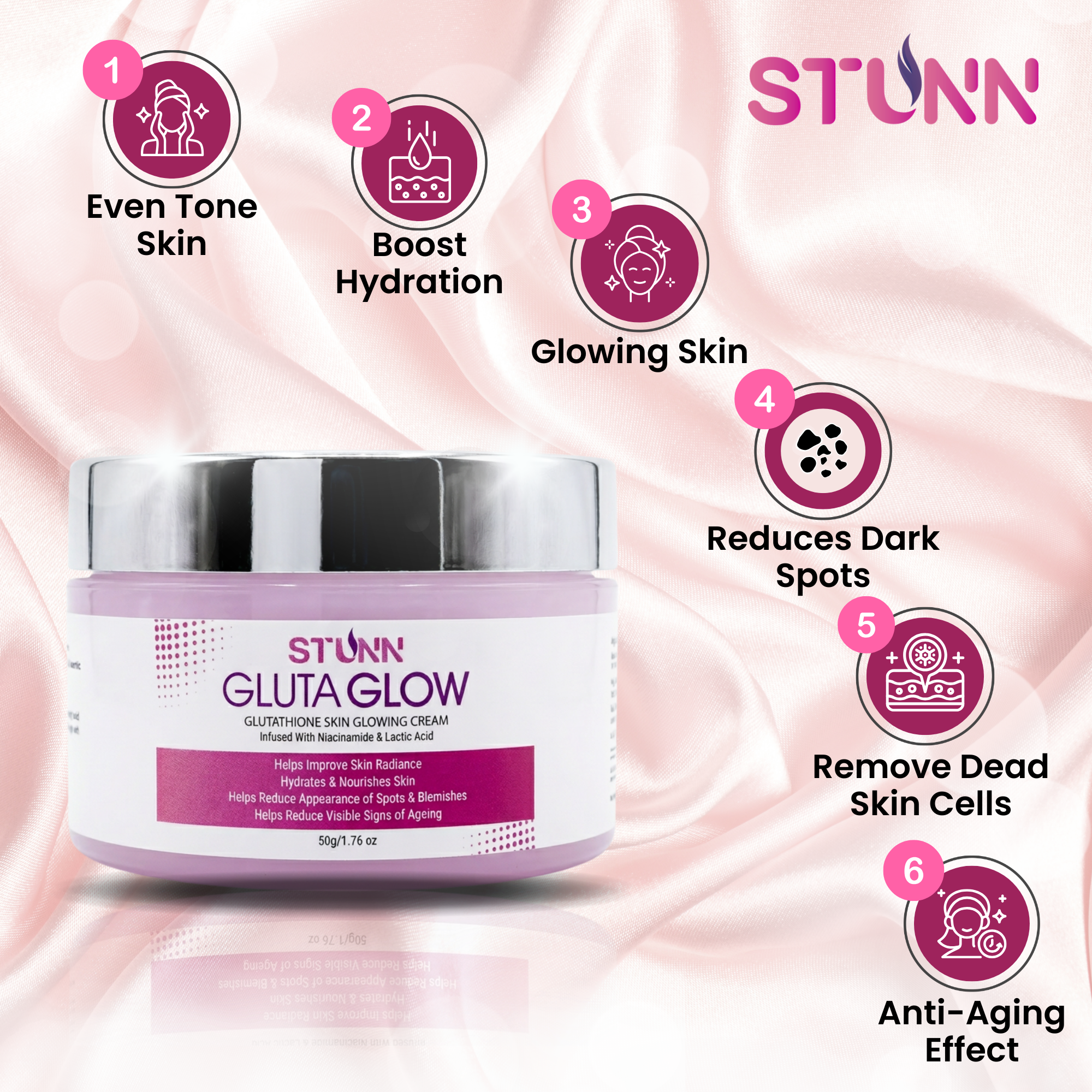 STUNN Gluta Glow Glutathione Skin Glowing Cream
